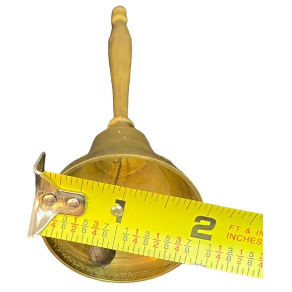 Vintage Solid Brass Bell Hand Ringer Made In India - Picture 6 of 10